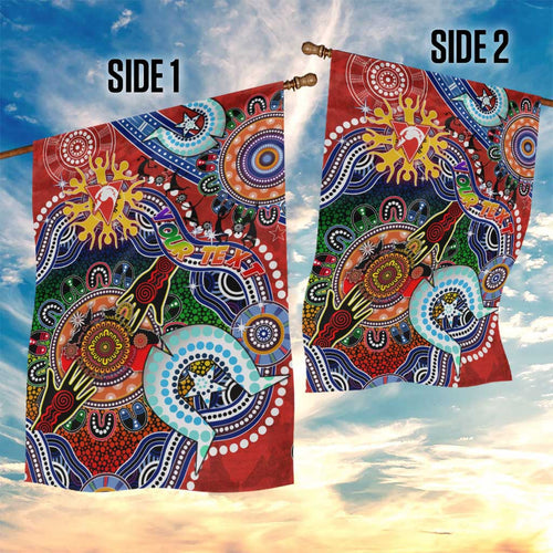 Custom NAIDOC Week 2024 Sydney Swans Garden Flag Australia Aboriginal Dot Painting