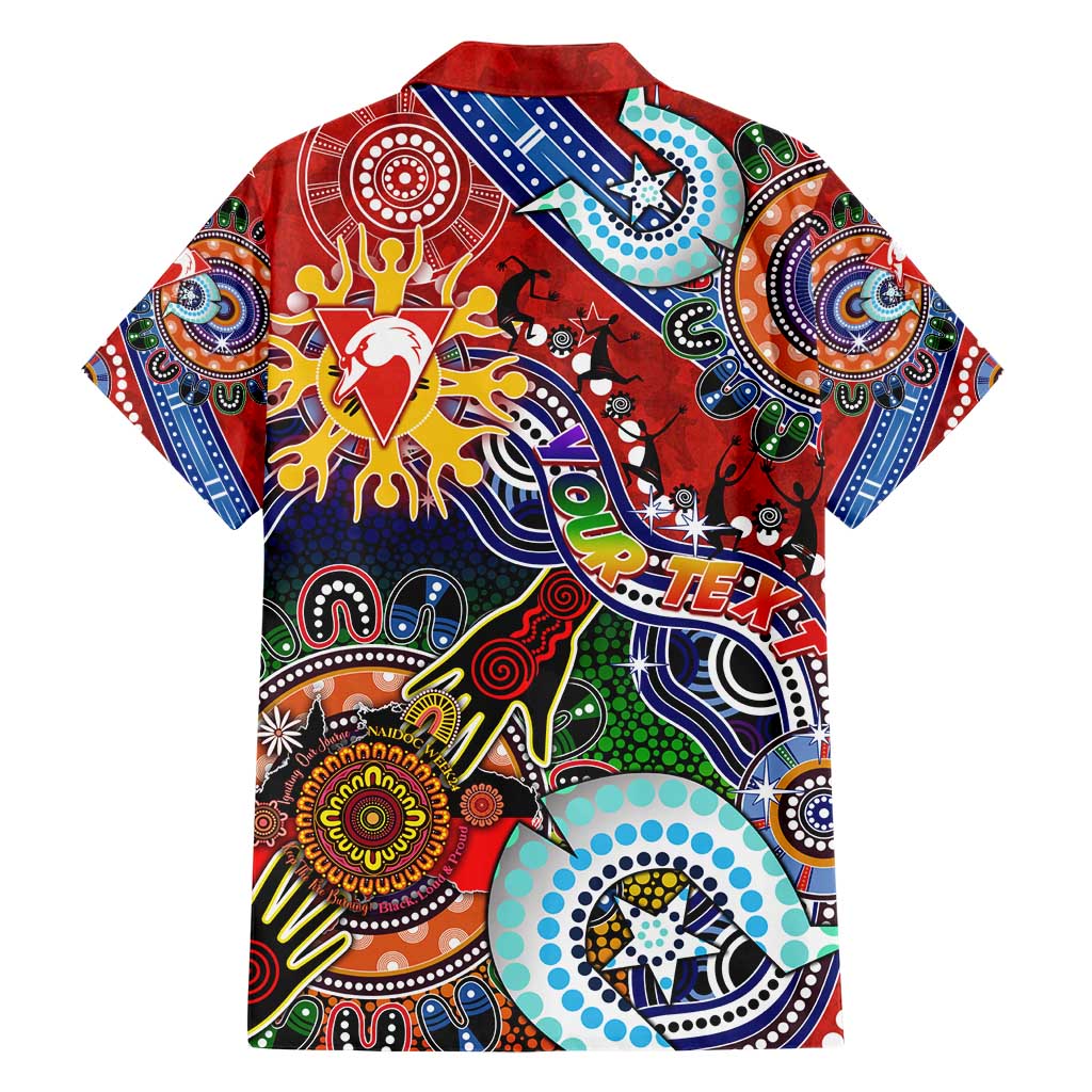 Custom NAIDOC Week 2024 Sydney Swans Hawaiian Shirt Australia Aboriginal Dot Painting