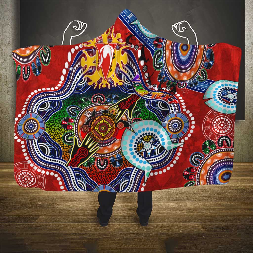 Custom NAIDOC Week 2024 Sydney Swans Hooded Blanket Australia Aboriginal Dot Painting