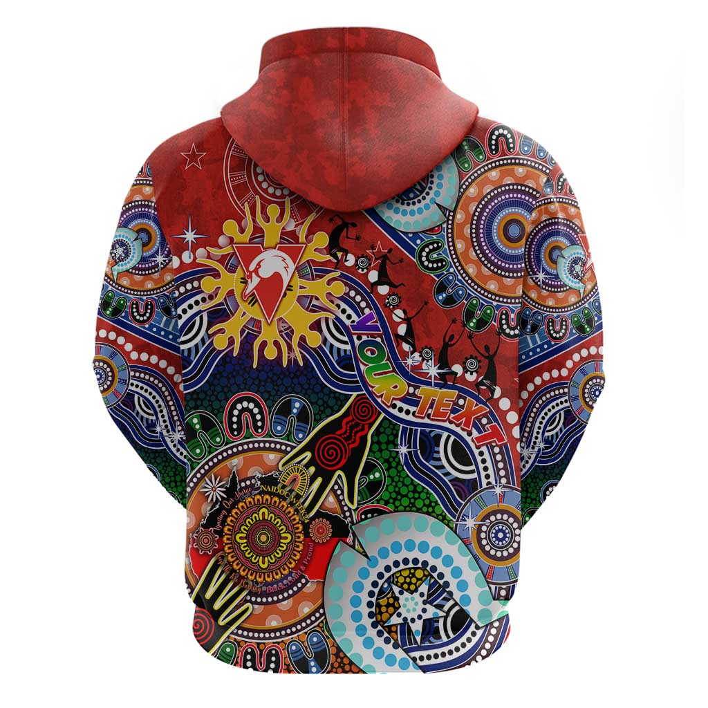 Custom NAIDOC Week 2024 Sydney Swans Hoodie Australia Aboriginal Dot Painting