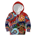 Custom NAIDOC Week 2024 Sydney Swans Kid Hoodie Australia Aboriginal Dot Painting