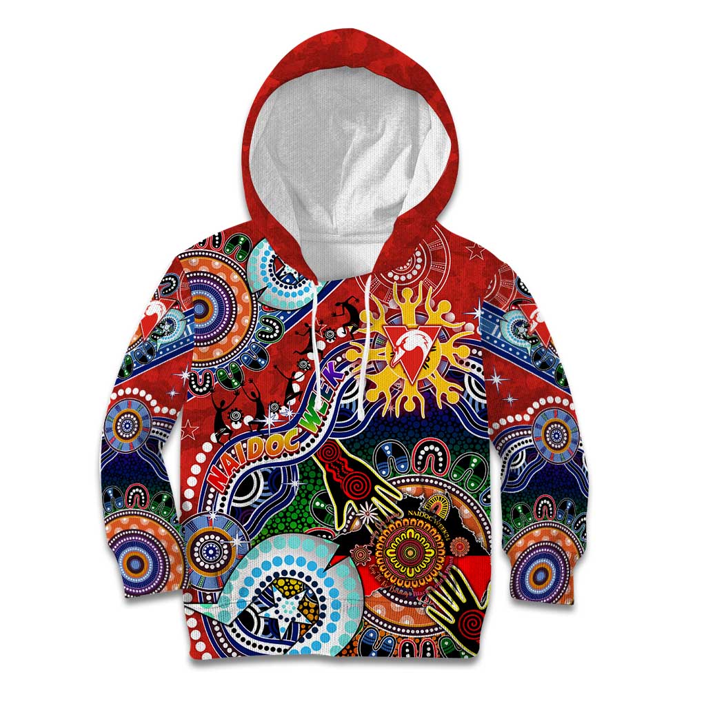 Custom NAIDOC Week 2024 Sydney Swans Kid Hoodie Australia Aboriginal Dot Painting