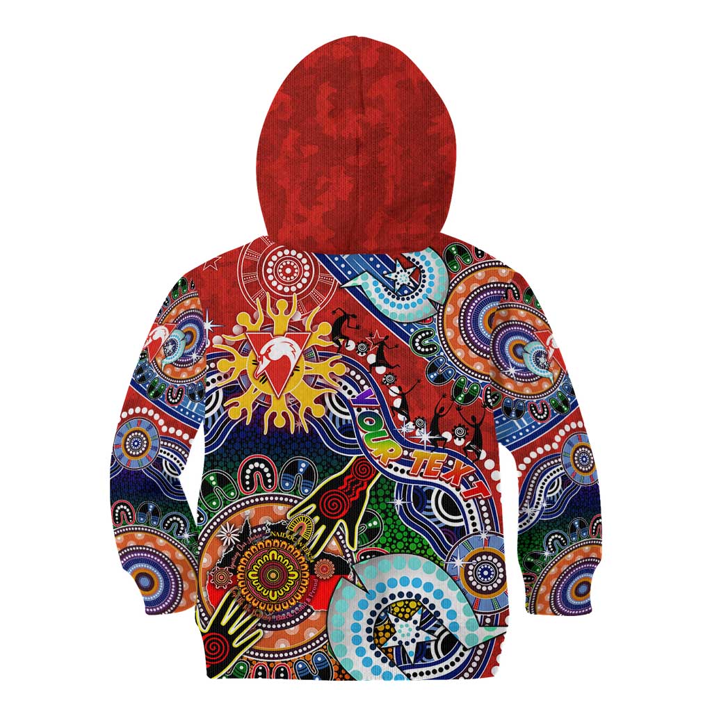 Custom NAIDOC Week 2024 Sydney Swans Kid Hoodie Australia Aboriginal Dot Painting