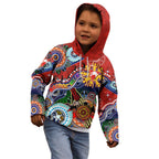 Custom NAIDOC Week 2024 Sydney Swans Kid Hoodie Australia Aboriginal Dot Painting