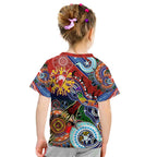 Custom NAIDOC Week 2024 Sydney Swans Kid T Shirt Australia Aboriginal Dot Painting