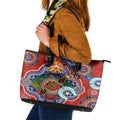 Custom NAIDOC Week 2024 Sydney Swans Leather Tote Bag Australia Aboriginal Dot Painting