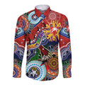 Custom NAIDOC Week 2024 Sydney Swans Long Sleeve Button Shirt Australia Aboriginal Dot Painting