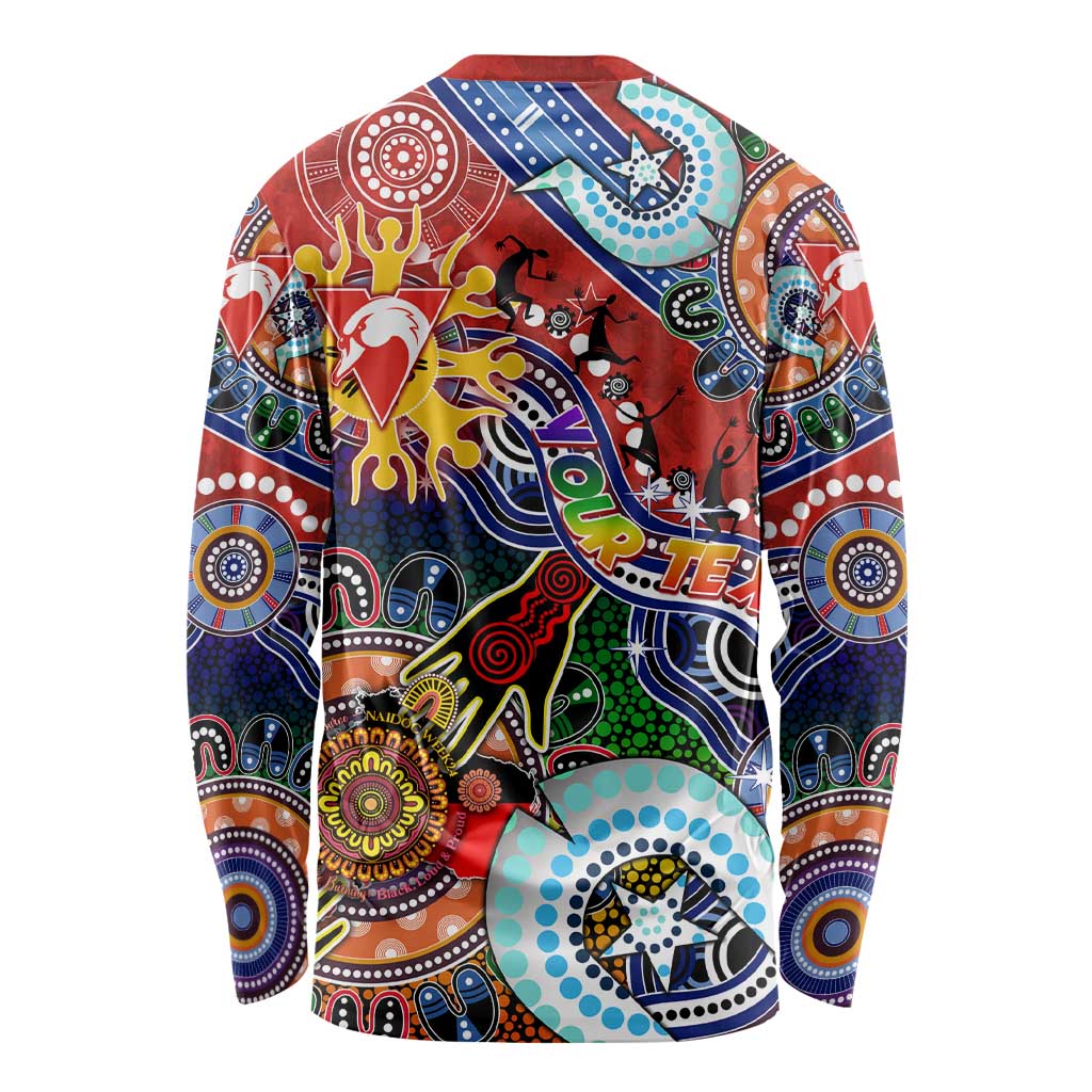 Custom NAIDOC Week 2024 Sydney Swans Long Sleeve Shirt Australia Aboriginal Dot Painting