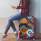 Custom NAIDOC Week 2024 Sydney Swans Luggage Cover Australia Aboriginal Dot Painting