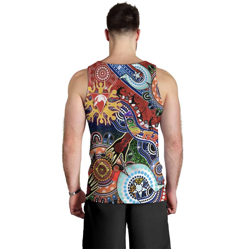 Custom NAIDOC Week 2024 Sydney Swans Men Tank Top Australia Aboriginal Dot Painting