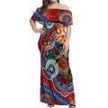 Custom NAIDOC Week 2024 Sydney Swans Off Shoulder Maxi Dress Australia Aboriginal Dot Painting