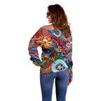 Custom NAIDOC Week 2024 Sydney Swans Off Shoulder Sweater Australia Aboriginal Dot Painting