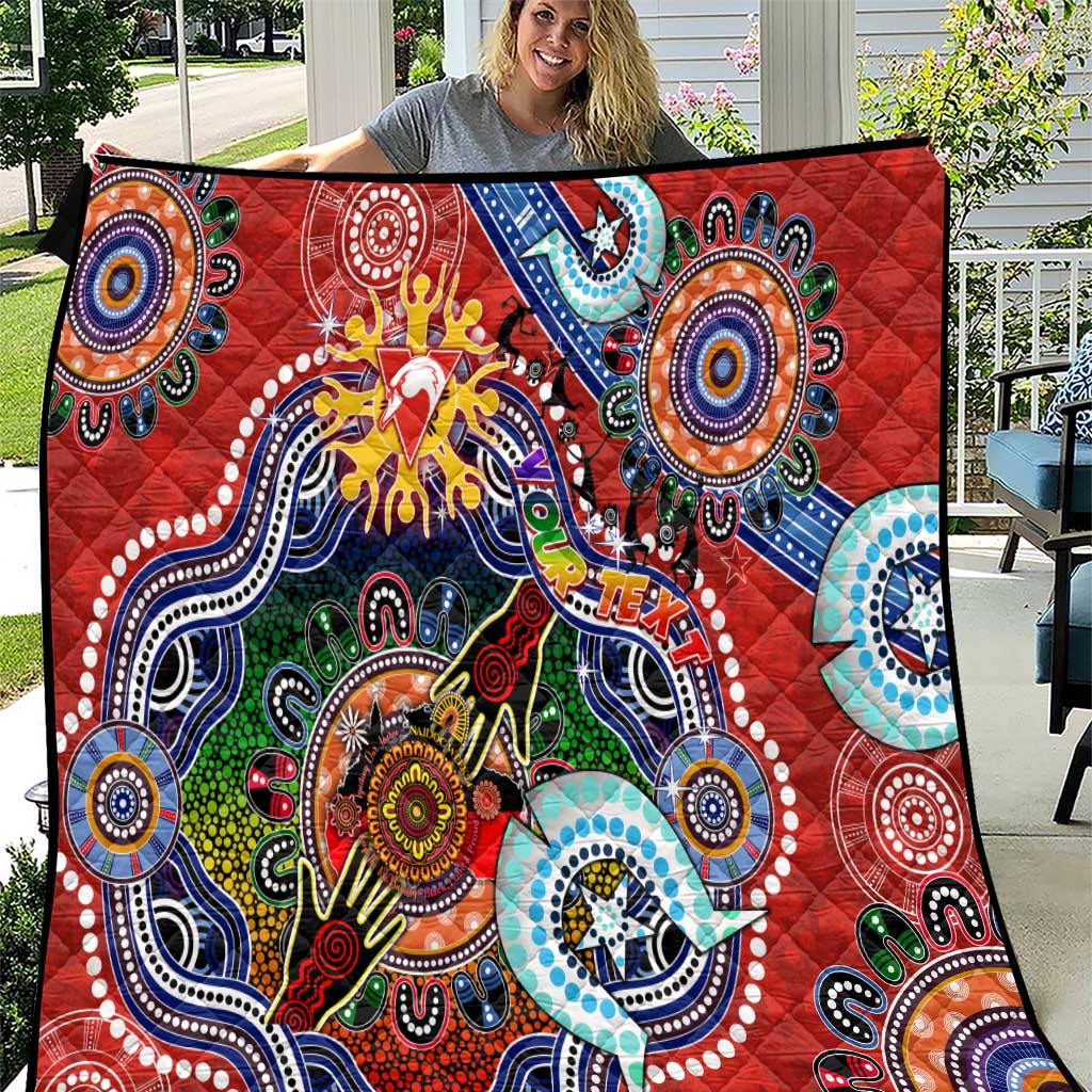 Custom NAIDOC Week 2024 Sydney Swans Quilt Australia Aboriginal Dot Painting