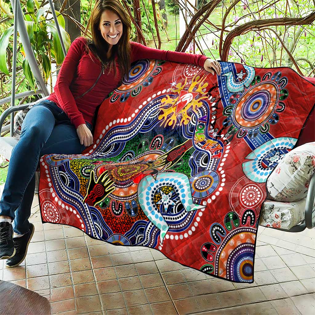 Custom NAIDOC Week 2024 Sydney Swans Quilt Australia Aboriginal Dot Painting