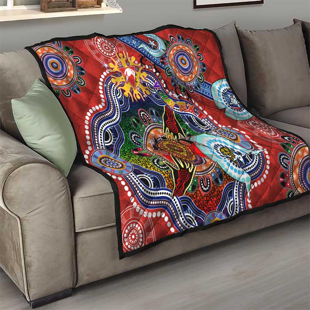 Custom NAIDOC Week 2024 Sydney Swans Quilt Australia Aboriginal Dot Painting