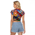 Custom NAIDOC Week 2024 Sydney Swans Raglan Cropped T Shirt Australia Aboriginal Dot Painting