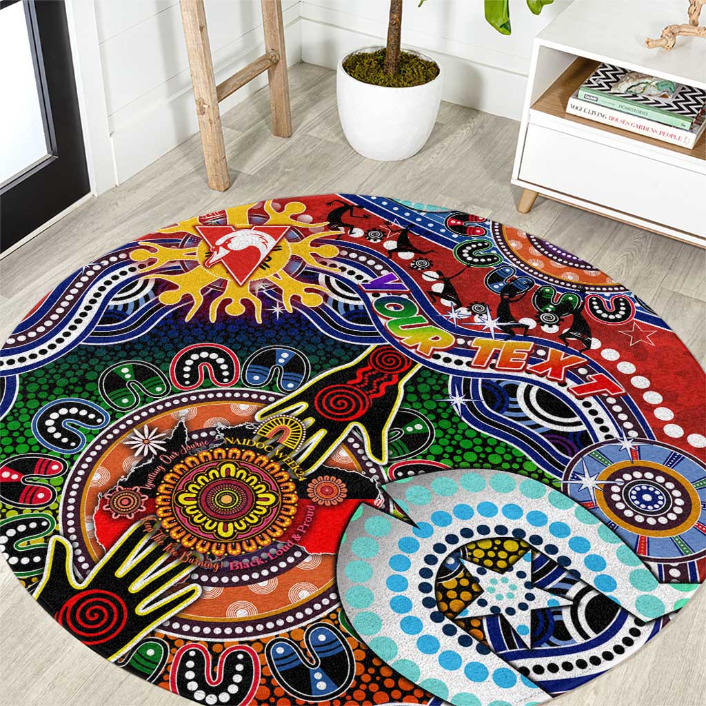 Custom NAIDOC Week 2024 Sydney Swans Round Carpet Australia Aboriginal Dot Painting