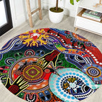 Custom NAIDOC Week 2024 Sydney Swans Round Carpet Australia Aboriginal Dot Painting