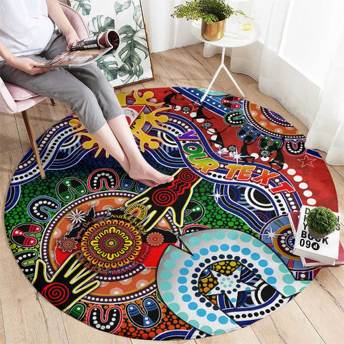 Custom NAIDOC Week 2024 Sydney Swans Round Carpet Australia Aboriginal Dot Painting