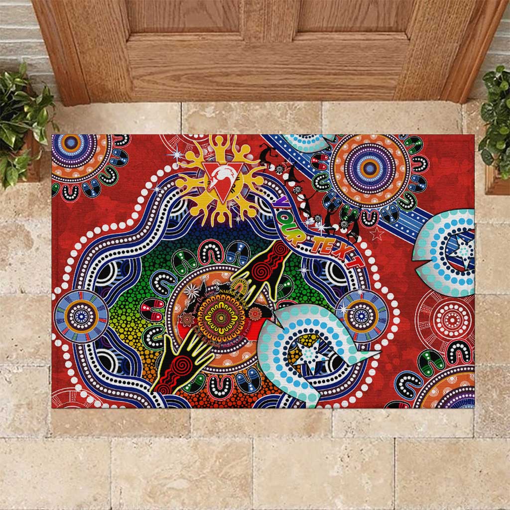 Custom NAIDOC Week 2024 Sydney Swans Rubber Doormat Australia Aboriginal Dot Painting