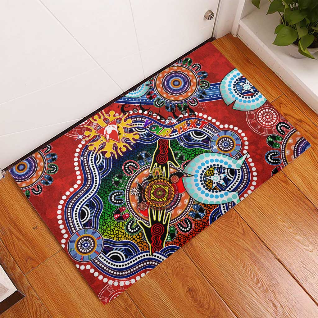 Custom NAIDOC Week 2024 Sydney Swans Rubber Doormat Australia Aboriginal Dot Painting