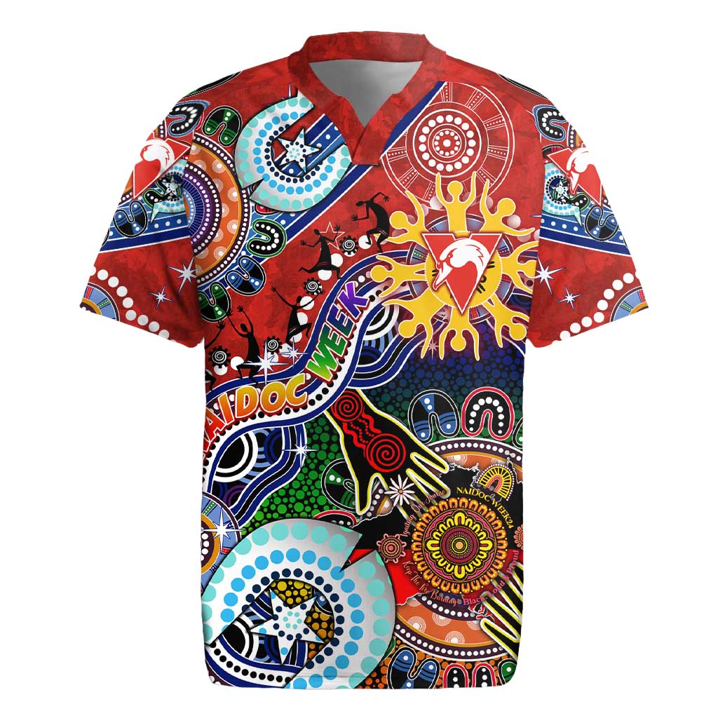 Custom NAIDOC Week 2024 Sydney Swans Rugby Jersey Australia Aboriginal Dot Painting