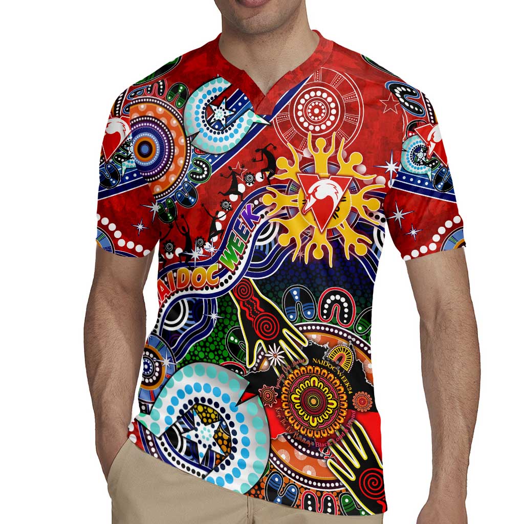 Custom NAIDOC Week 2024 Sydney Swans Rugby Jersey Australia Aboriginal Dot Painting