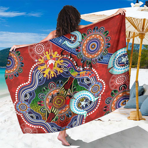 Custom NAIDOC Week 2024 Sydney Swans Sarong Australia Aboriginal Dot Painting