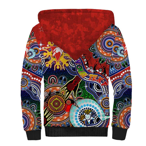 Custom NAIDOC Week 2024 Sydney Swans Sherpa Hoodie Australia Aboriginal Dot Painting