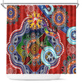 Custom NAIDOC Week 2024 Sydney Swans Shower Curtain Australia Aboriginal Dot Painting