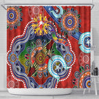 Custom NAIDOC Week 2024 Sydney Swans Shower Curtain Australia Aboriginal Dot Painting