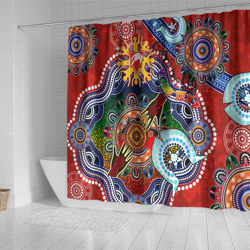 Custom NAIDOC Week 2024 Sydney Swans Shower Curtain Australia Aboriginal Dot Painting