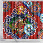 Custom NAIDOC Week 2024 Sydney Swans Shower Curtain Australia Aboriginal Dot Painting
