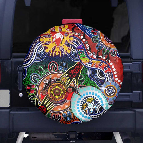 Custom NAIDOC Week 2024 Sydney Swans Spare Tire Cover Australia Aboriginal Dot Painting