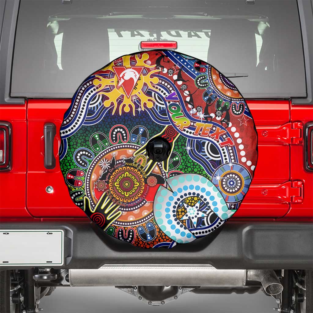 Custom NAIDOC Week 2024 Sydney Swans Spare Tire Cover Australia Aboriginal Dot Painting