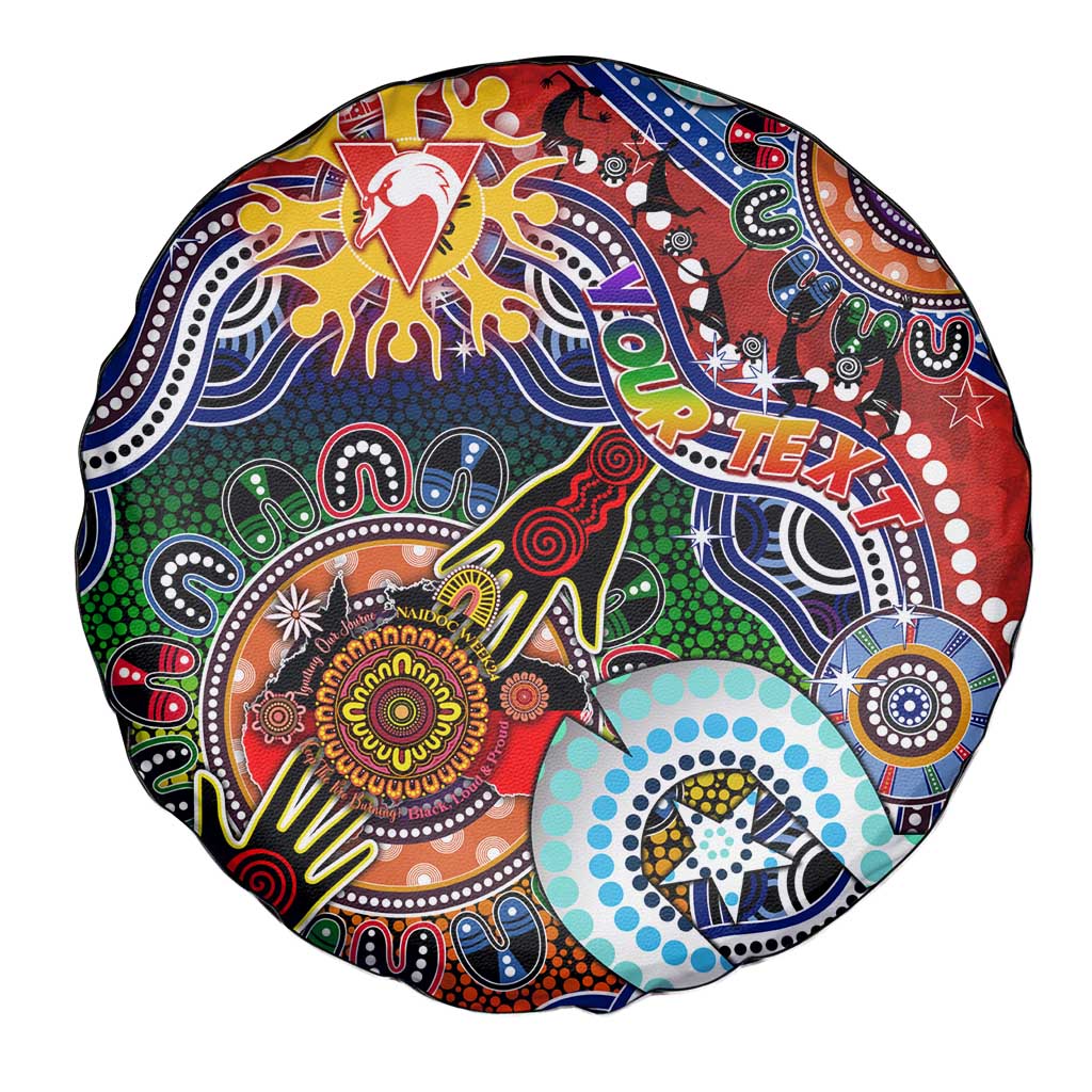 Custom NAIDOC Week 2024 Sydney Swans Spare Tire Cover Australia Aboriginal Dot Painting