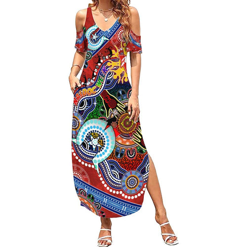 Custom NAIDOC Week 2024 Sydney Swans Summer Maxi Dress Australia Aboriginal Dot Painting