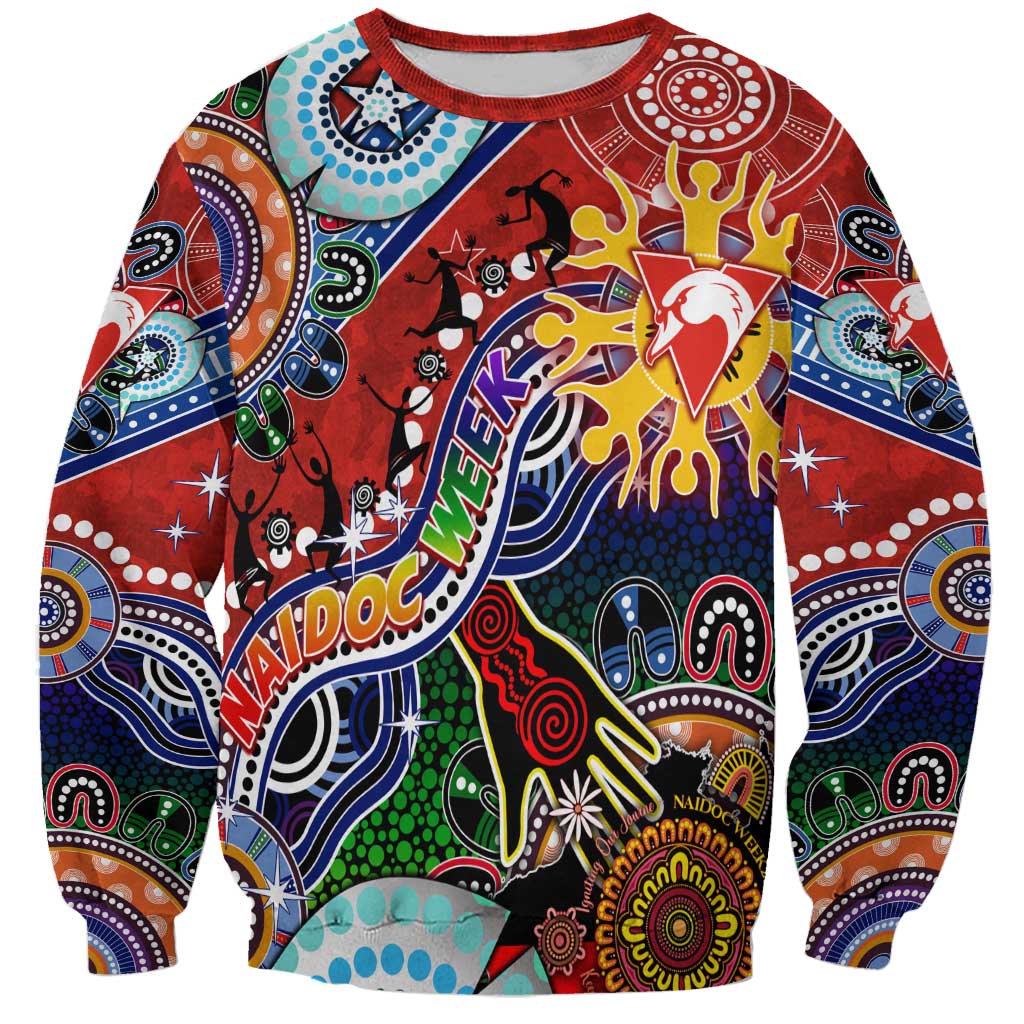 Custom NAIDOC Week 2024 Sydney Swans Sweatshirt Australia Aboriginal Dot Painting