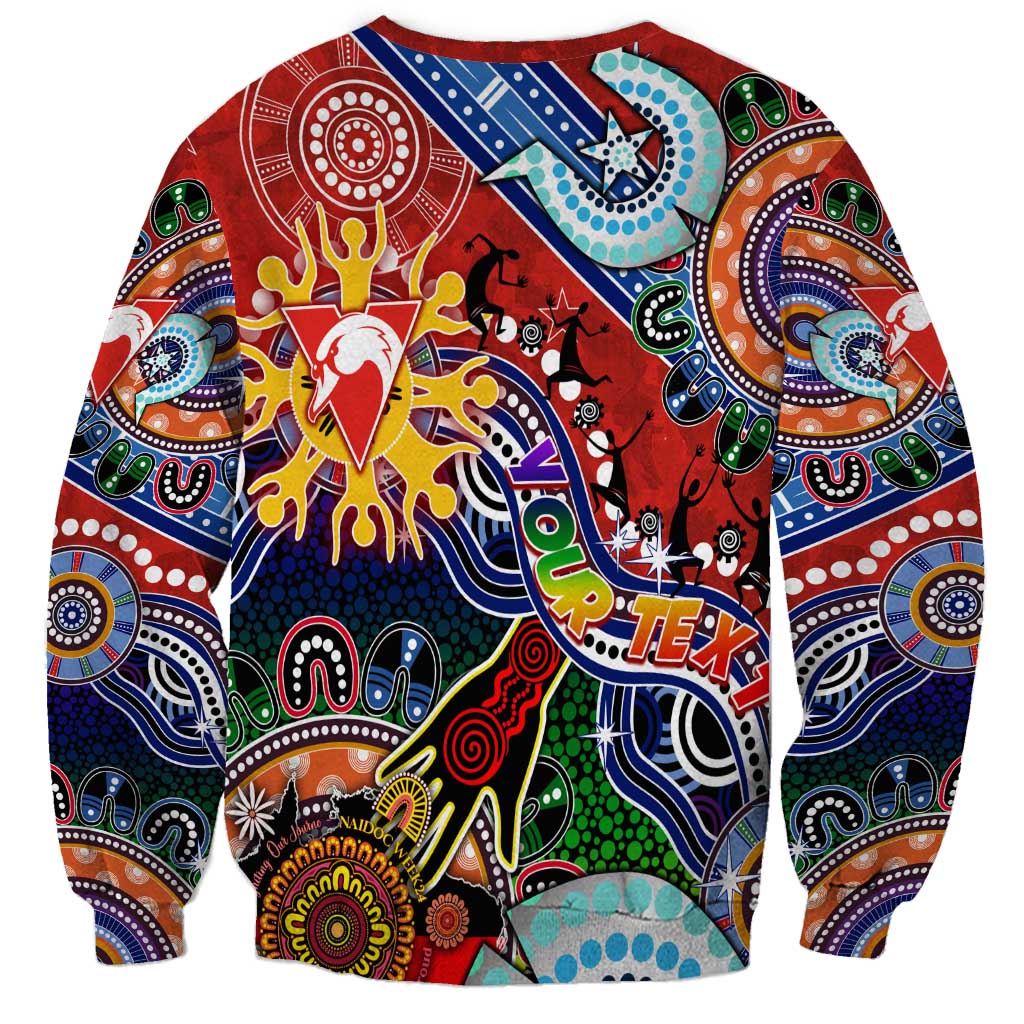 Custom NAIDOC Week 2024 Sydney Swans Sweatshirt Australia Aboriginal Dot Painting