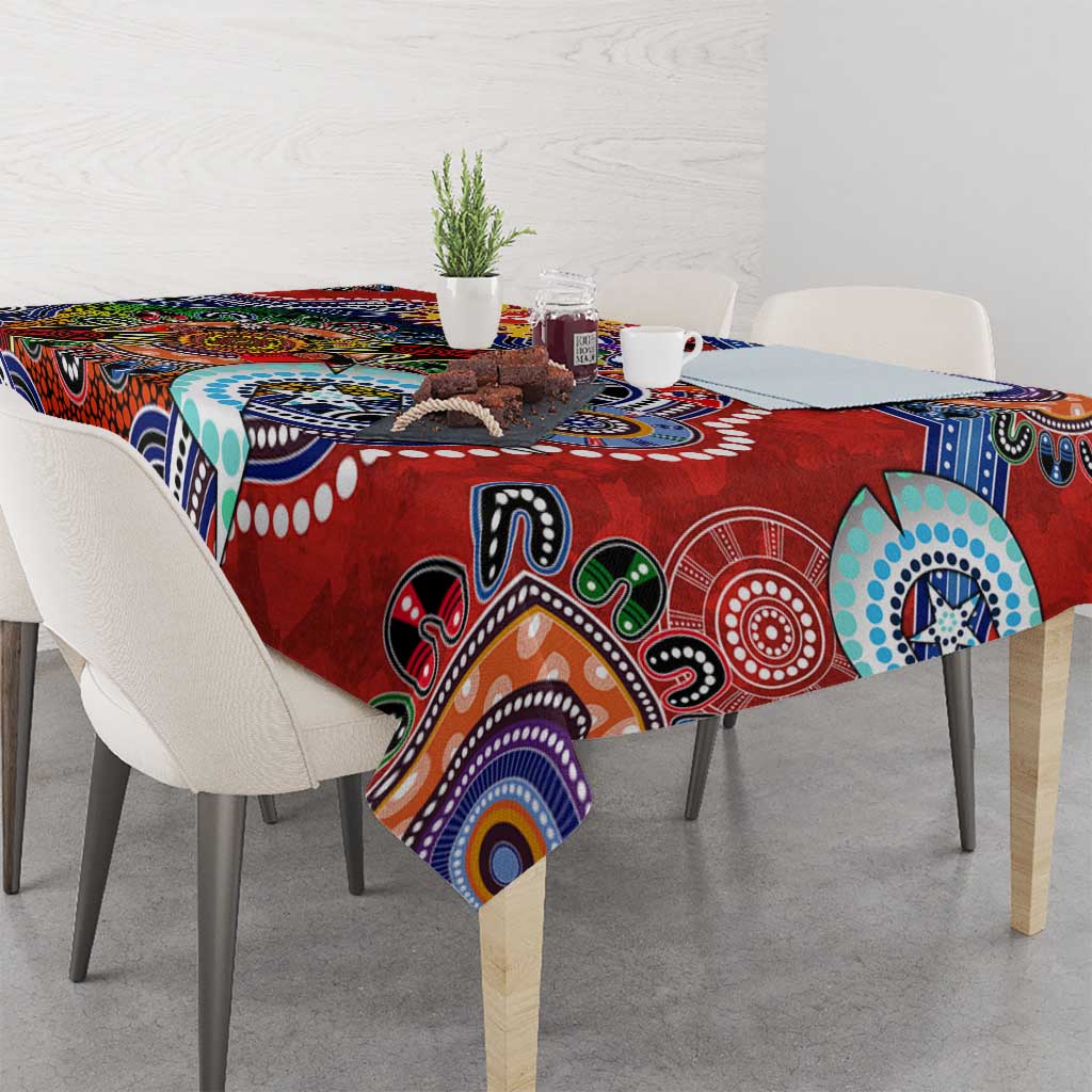 Custom NAIDOC Week 2024 Sydney Swans Tablecloth Australia Aboriginal Dot Painting