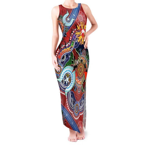 Custom NAIDOC Week 2024 Sydney Swans Tank Maxi Dress Australia Aboriginal Dot Painting