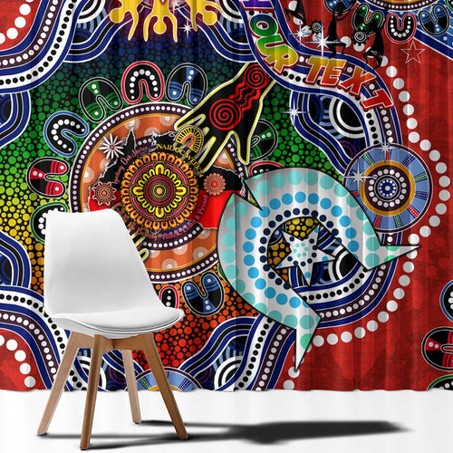 Custom NAIDOC Week 2024 Sydney Swans Window Curtain Australia Aboriginal Dot Painting