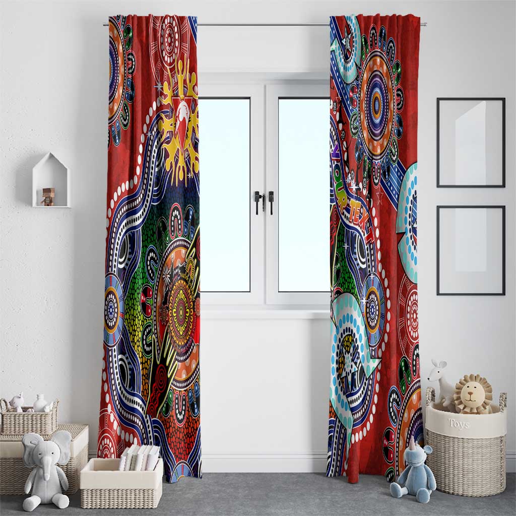 Custom NAIDOC Week 2024 Sydney Swans Window Curtain Australia Aboriginal Dot Painting