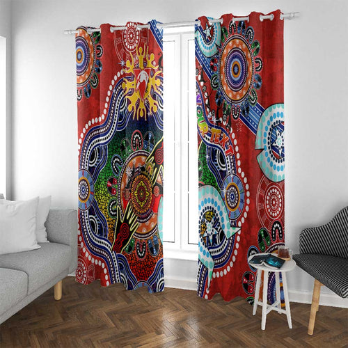 Custom NAIDOC Week 2024 Sydney Swans Window Curtain Australia Aboriginal Dot Painting