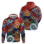 Custom NAIDOC Week 2024 Sydney Swans Zip Hoodie Australia Aboriginal Dot Painting