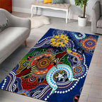 Custom NAIDOC Week 2024 West Coast Eagles Area Rug Australia Aboriginal Dot Painting
