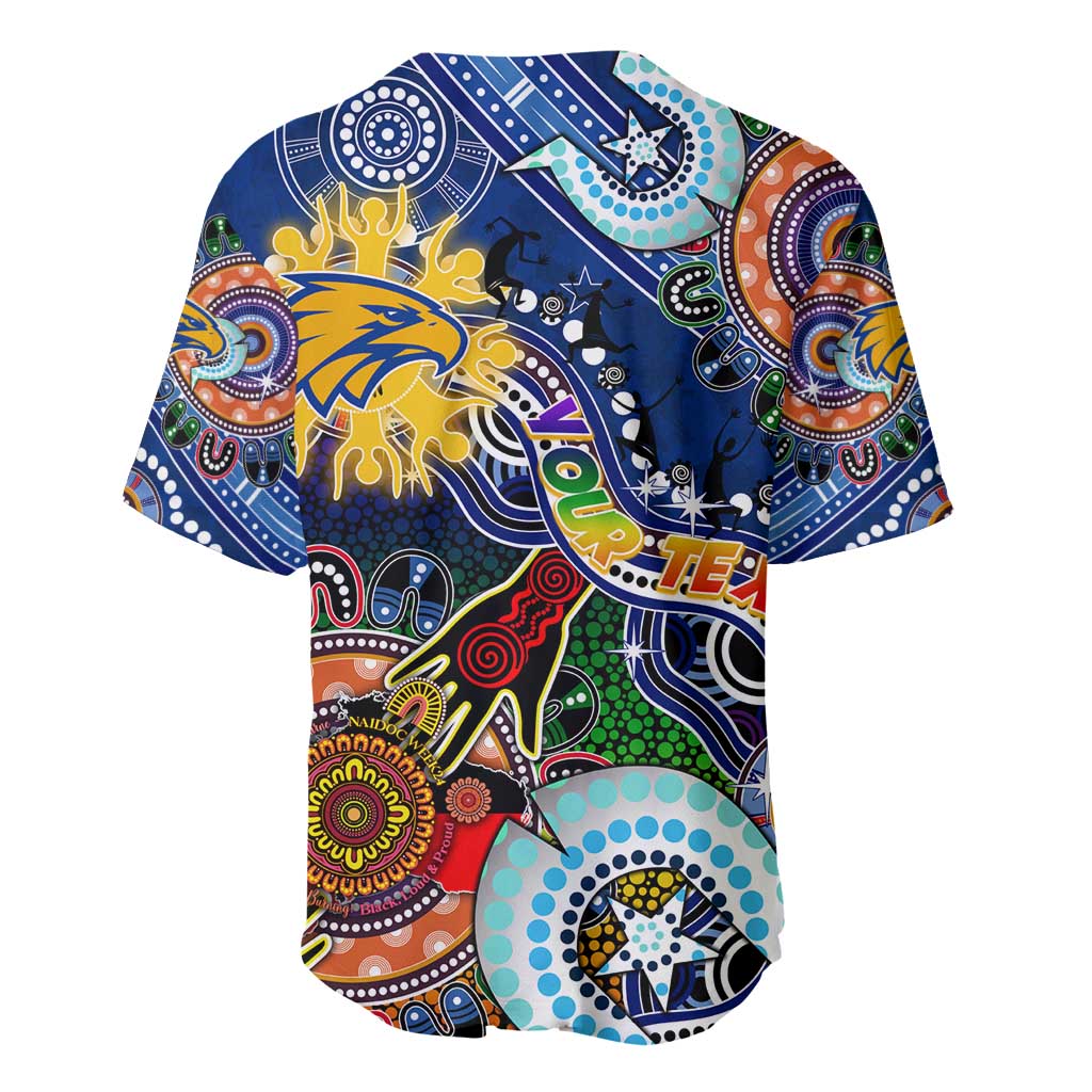 Custom NAIDOC Week 2024 West Coast Eagles Baseball Jersey Australia Aboriginal Dot Painting
