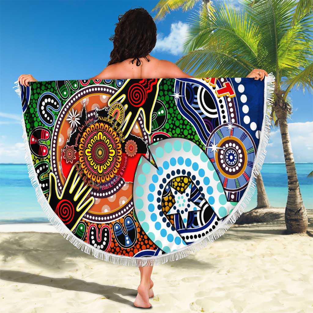 Custom NAIDOC Week 2024 West Coast Eagles Beach Blanket Australia Aboriginal Dot Painting