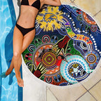 Custom NAIDOC Week 2024 West Coast Eagles Beach Blanket Australia Aboriginal Dot Painting