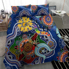 Custom NAIDOC Week 2024 West Coast Eagles Bedding Set Australia Aboriginal Dot Painting